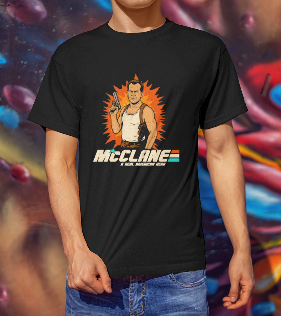 John McClane Die Hard A Real American Hero Explosive T-Shirt
