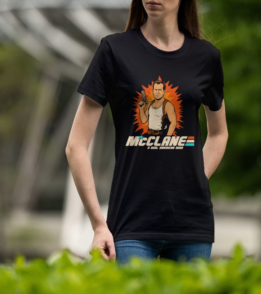 John McClane Die Hard A Real American Hero Explosive T-Shirt