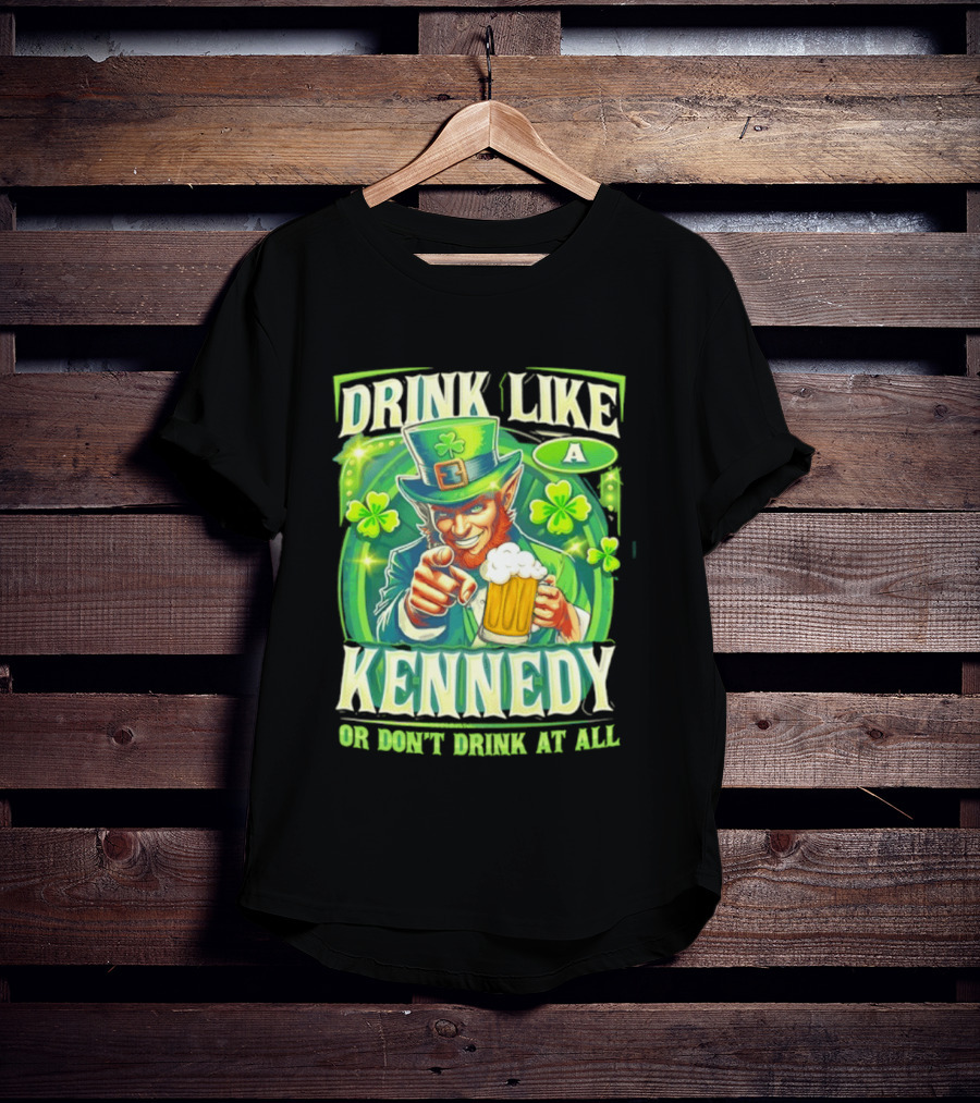 Drink Like A Kennedy Leprechaun St. Patrick's Day T-Shirt