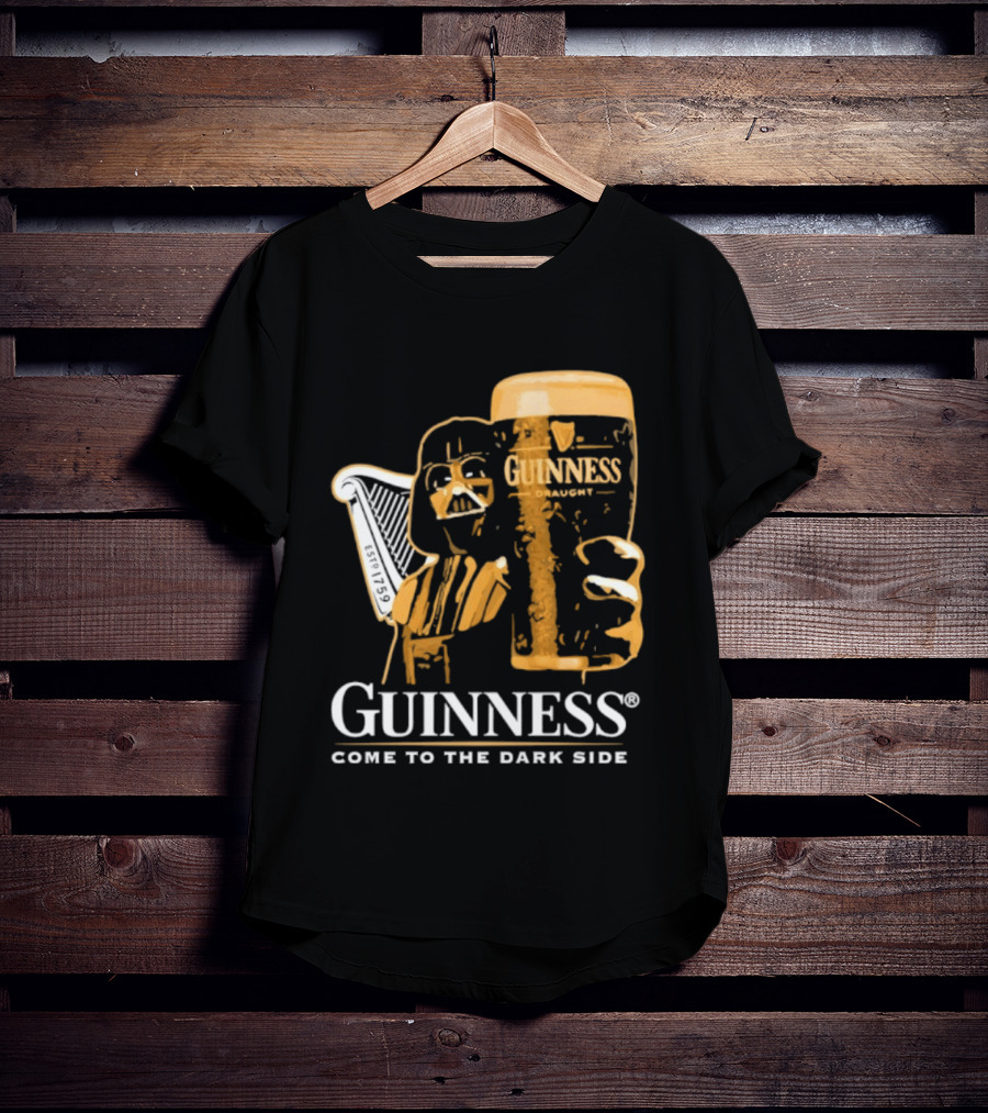 Guinness Darth Vader Come To The Dark Side Star Wars Beer Glass T-Shirt