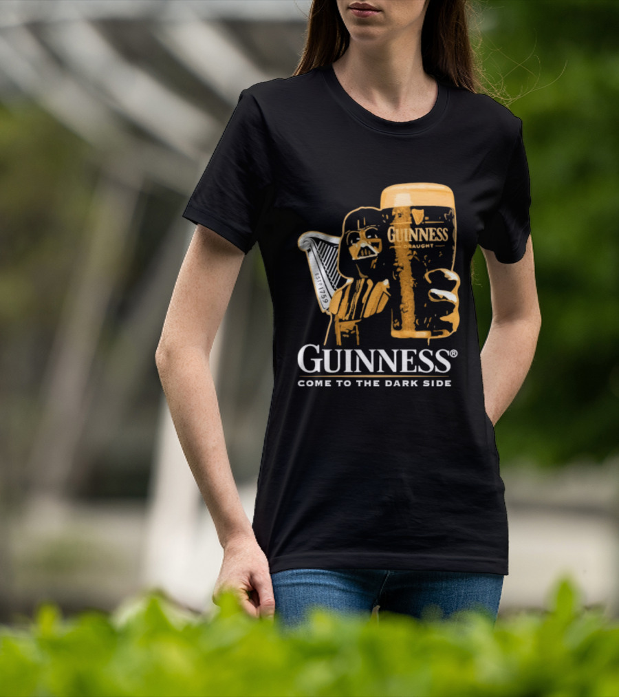 Guinness Darth Vader Come To The Dark Side Star Wars Beer Glass T-Shirt