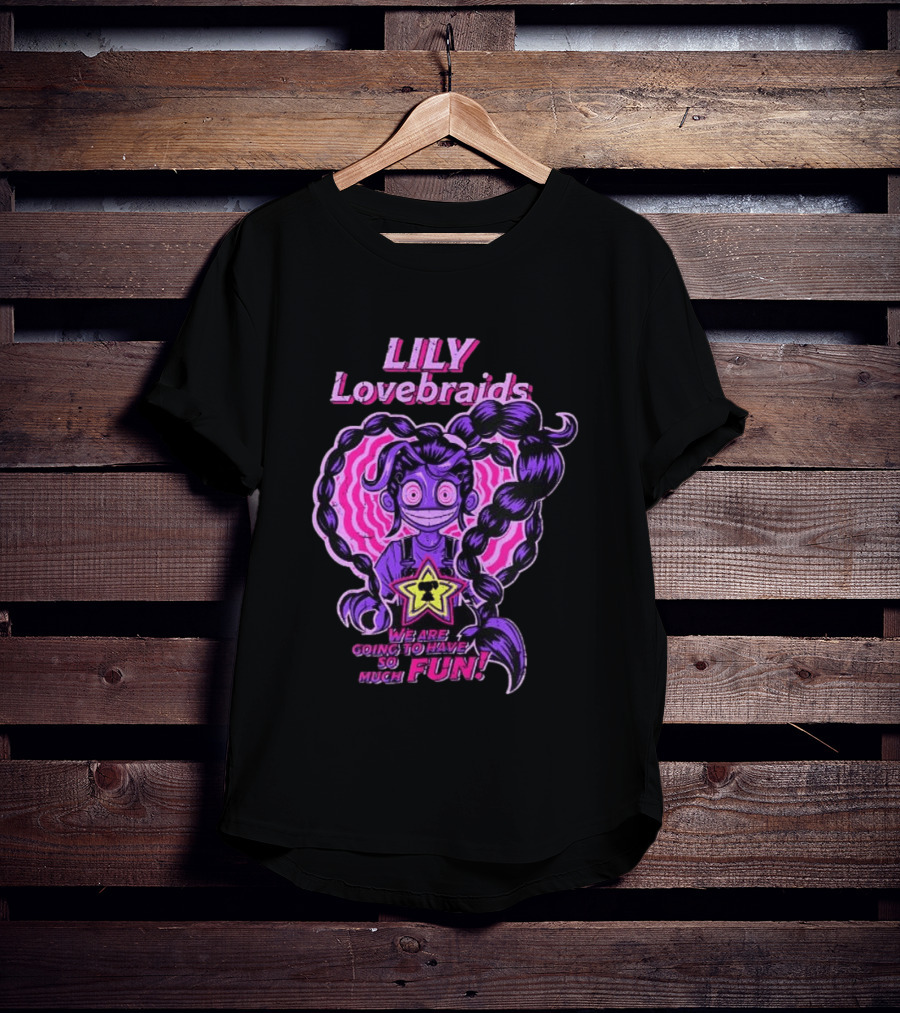 Lily Lovebraids We Are Going To Have So Much Fun Star Pink Braids T-Shirt