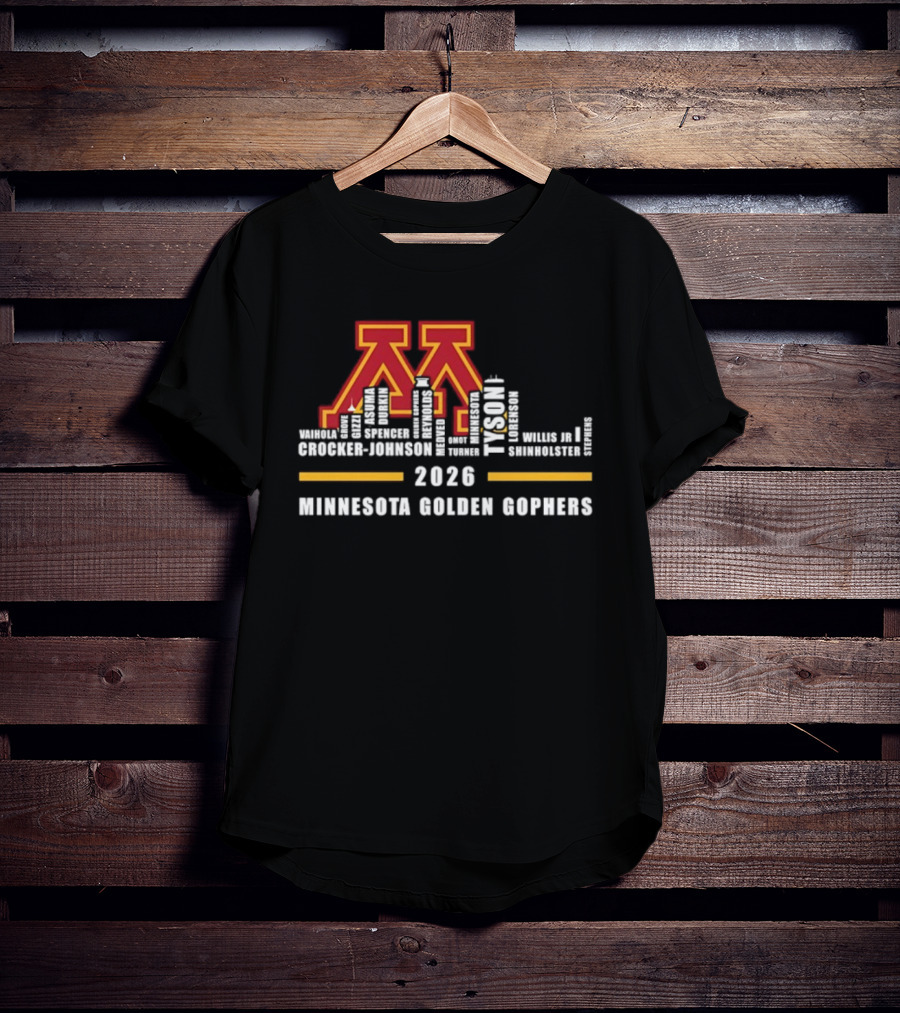 Minnesota Golden Gophers 2026 Legends All Names T-Shirt