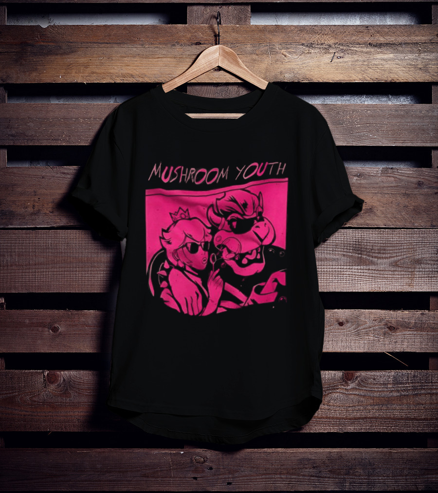 Mushroom Youth Cartoon Cow And Girl Friends Pop T-Shirt