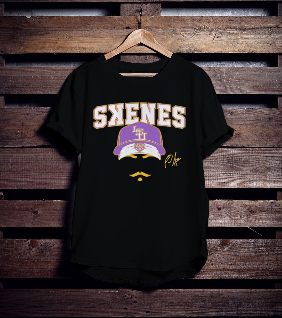 Paul Skenes LSU Tigers Baseball Skenes Stache Pro T-Shirt