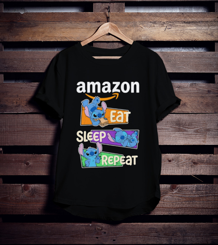 Amazon Stitch Eat Sleep Repeat T-Shirt