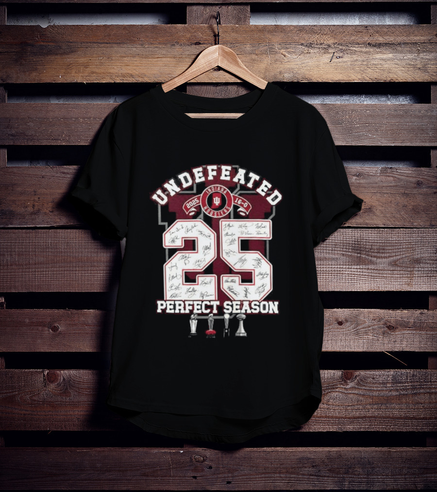 Indiana Hoosiers Undefeated 2025 Perfect Season 16 0 T-Shirt