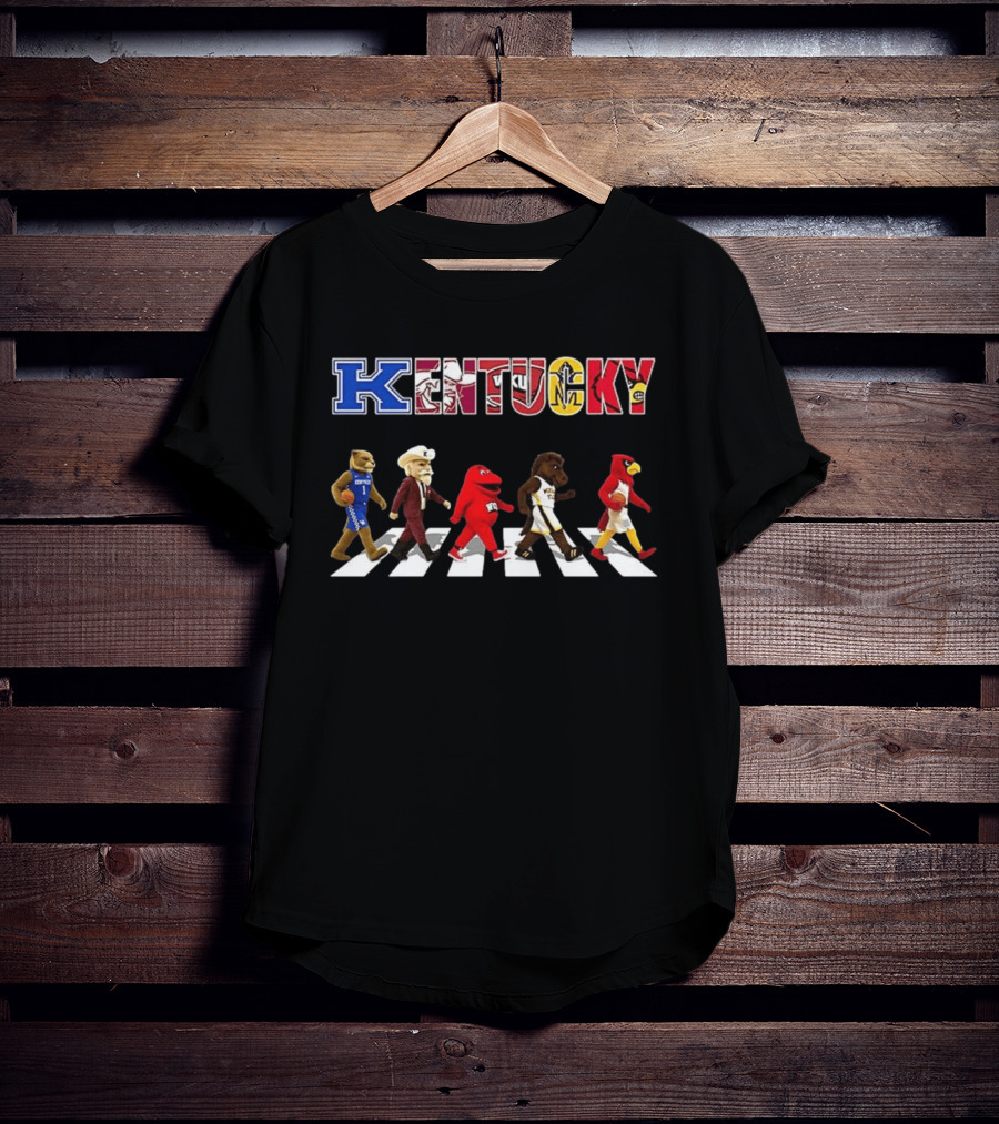 KENTUCKY Basketball Big Red Wildcat Cardinal Mascots Abbey Road T-Shirt