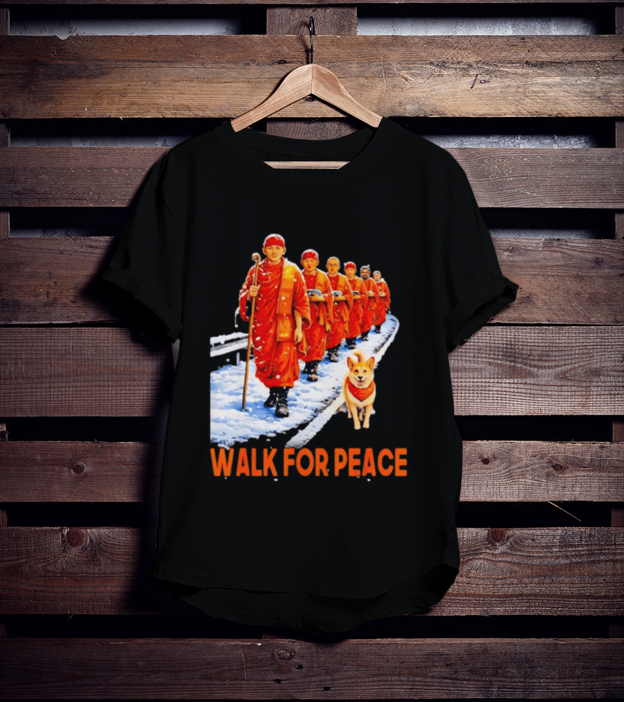 Walk For Peace 2026 Monks And Aloka Dog T-Shirt