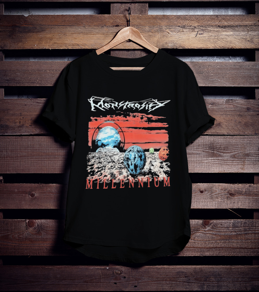 Monstrosity Millennium Sci Fi Landscape Portal And Planets T-Shirt