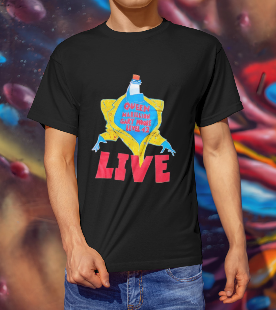 Queen Marillion Gary Moore Level 42 Live T-Shirt