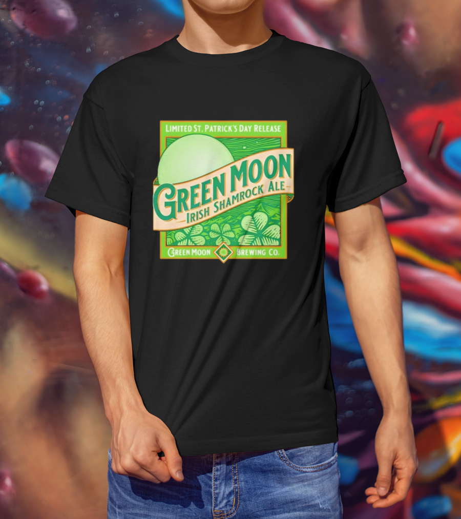 Green Moon Irish Shamrock Ale Limited St. Patrick's Day Release Green Moon Brewing Co T-Shirt