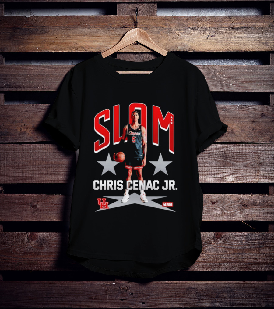 Slam Chris Cenac Jr. Houston Cougars Basketball UH T-Shirt