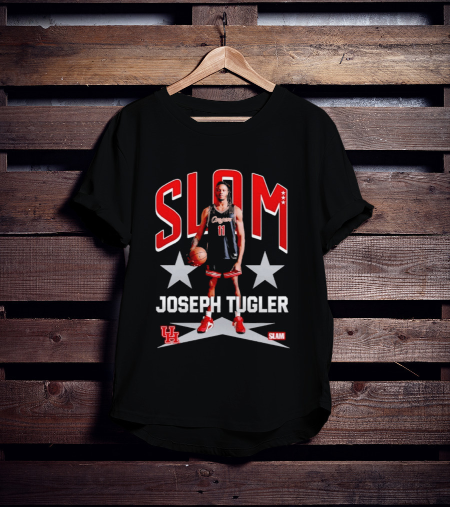 Slam Joseph Tugler Houston Cougars 11 Basketball Stars T-Shirt
