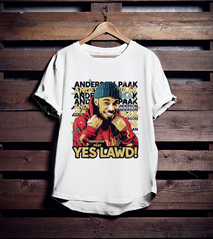 Anderson Paak Yes Lawd Blue Hat Red T-Shirt