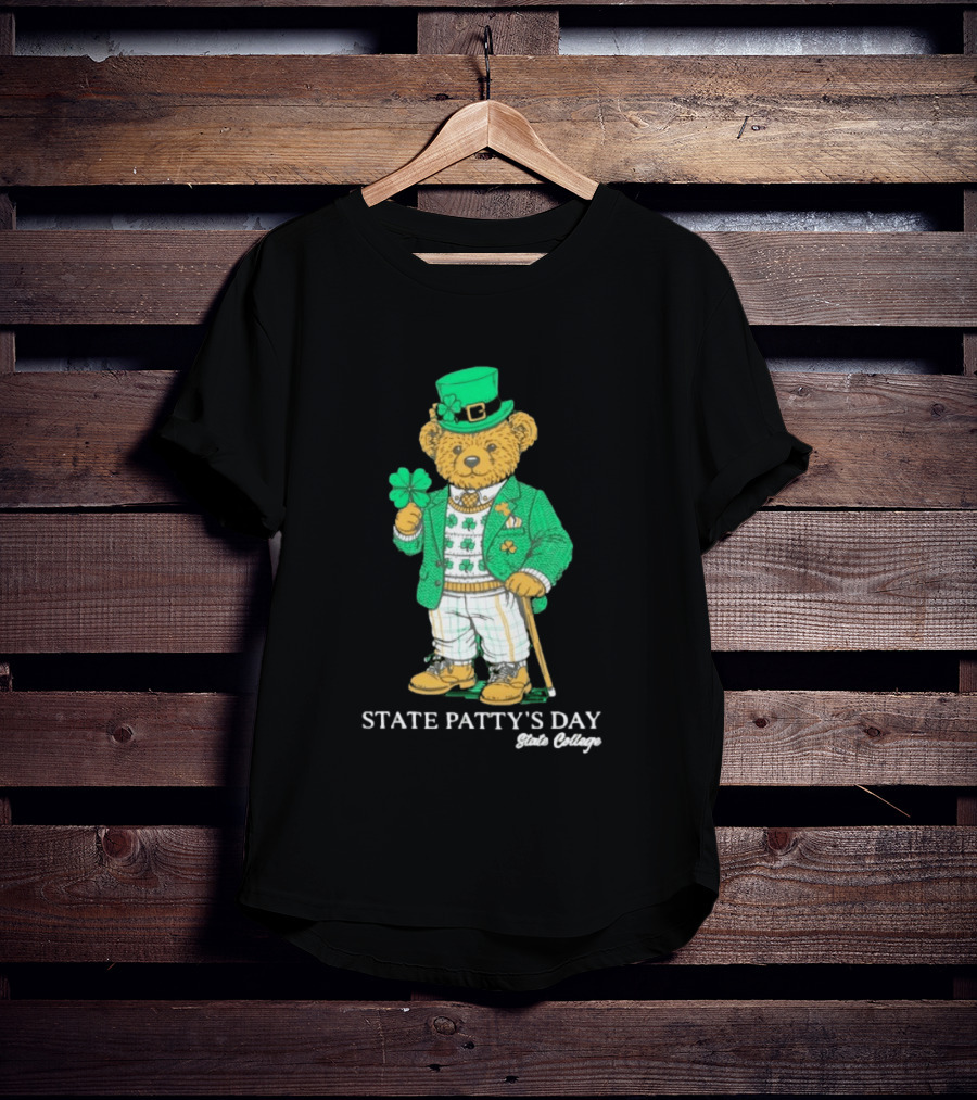 State Patty's Day State College Irish Bear Holiday T-Shirt