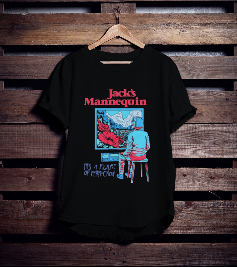Jack's Mannequin It's A Picture Of Perfection Vibrant Robot Art Scene T-Shirt