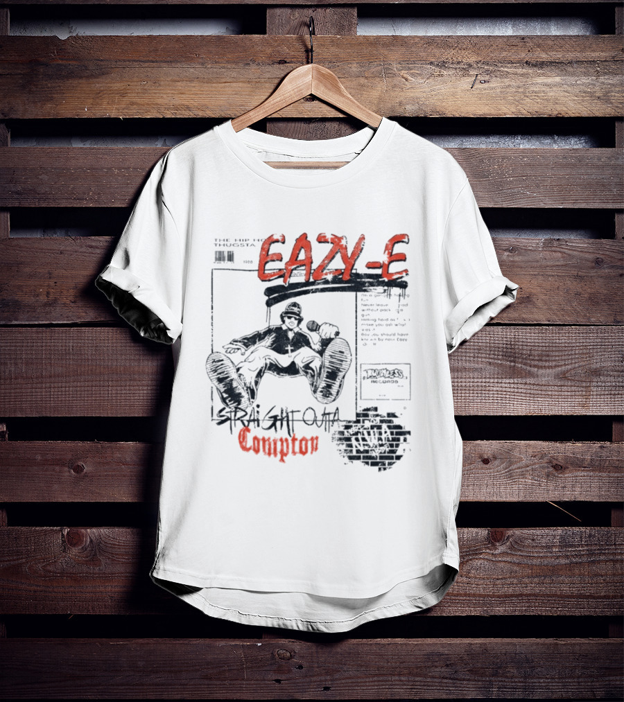 Eazy E Straight Outta Compton NWA Hip Hop Thugsta The Ruthless Villain T-Shirt