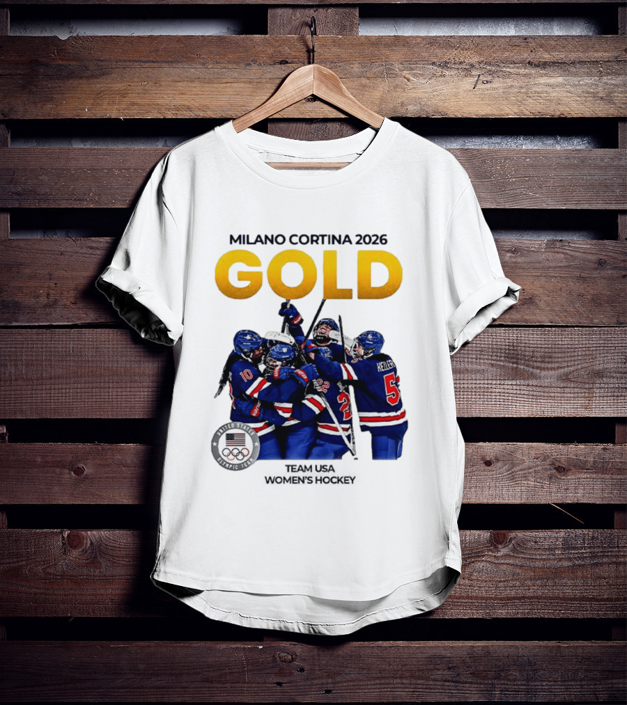 Milano Cortina 2026 Gold Team USA Women's Hockey T-Shirt