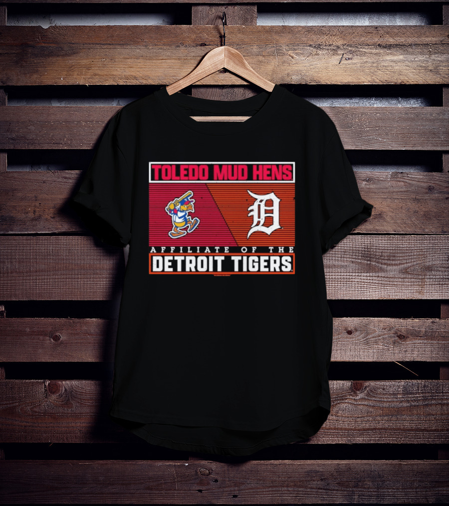 Toledo Mud Hens Detroit Tigers Affiliate Baseball Team Logo Retro Cartoon Bird T-Shirt