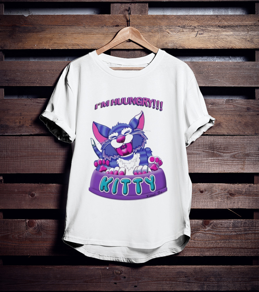 I'm Huungry Kitty Cartoon T-Shirt