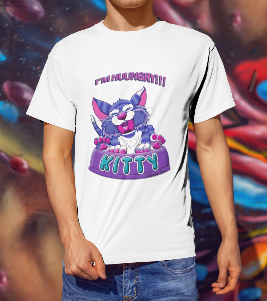 I'm Huungry Kitty Cartoon T-Shirt