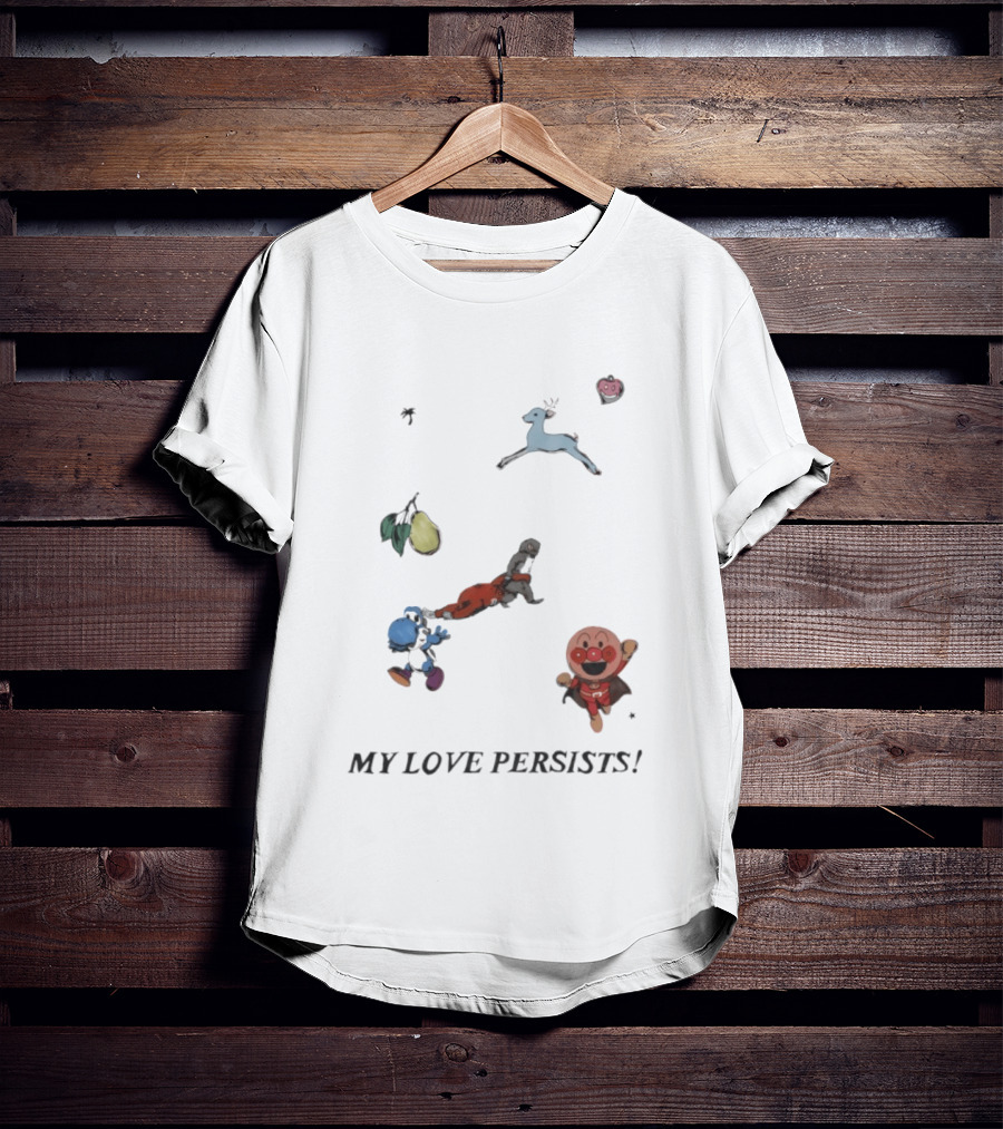 Monkey Punch Anpanman Yoshi My Love Persists Deer Fruit T-Shirt