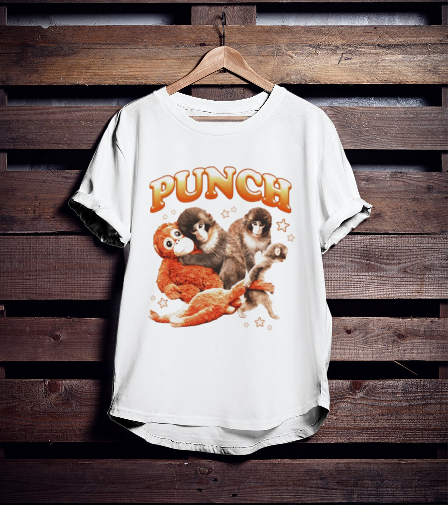 Punch Monkey Trio Surrounded By Stars T-Shirt
