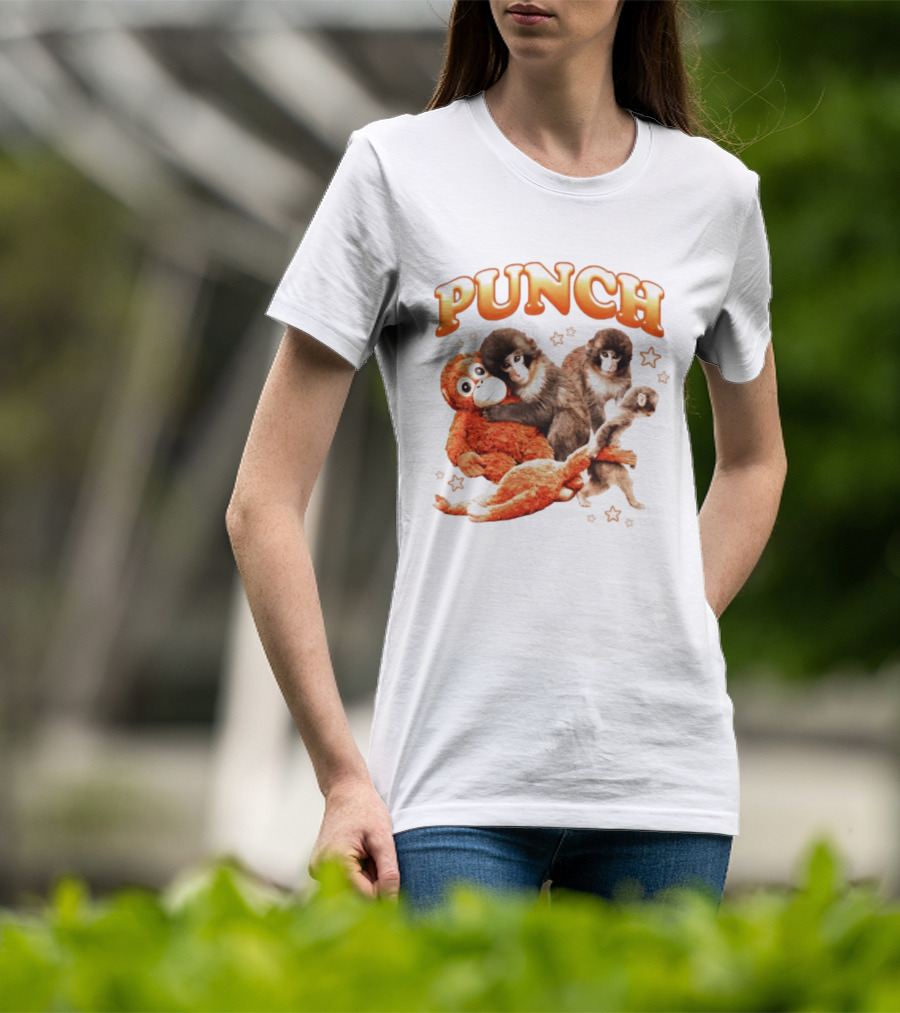 Punch Monkey Trio Surrounded By Stars T-Shirt