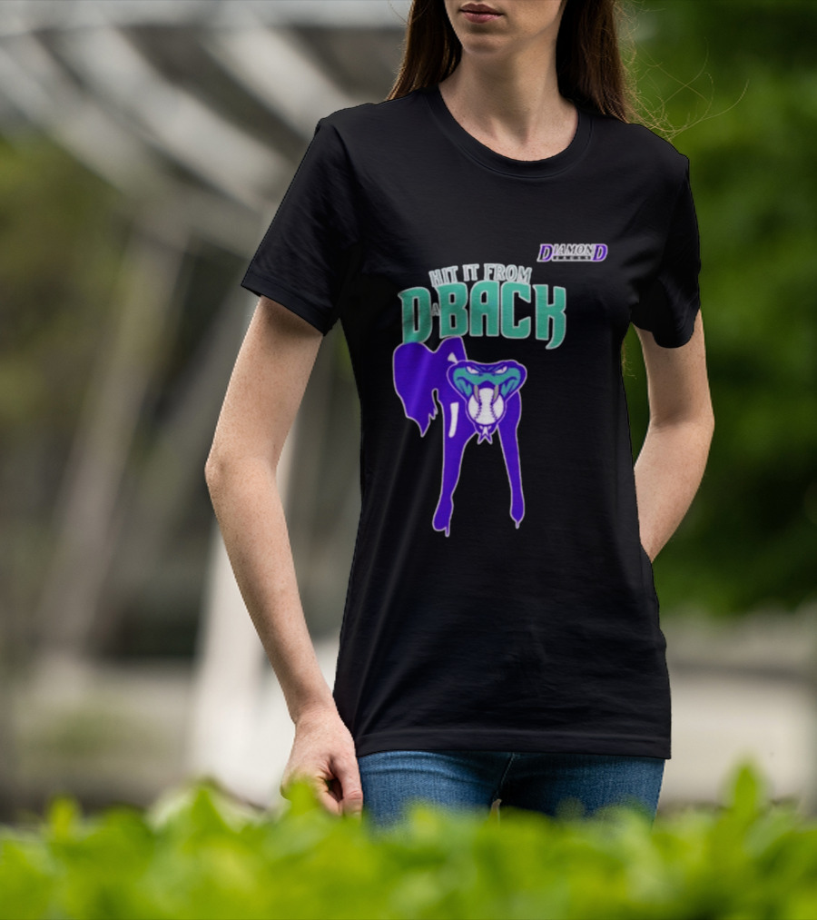 Hit It From D Back Arizona Baseball T-Shirt