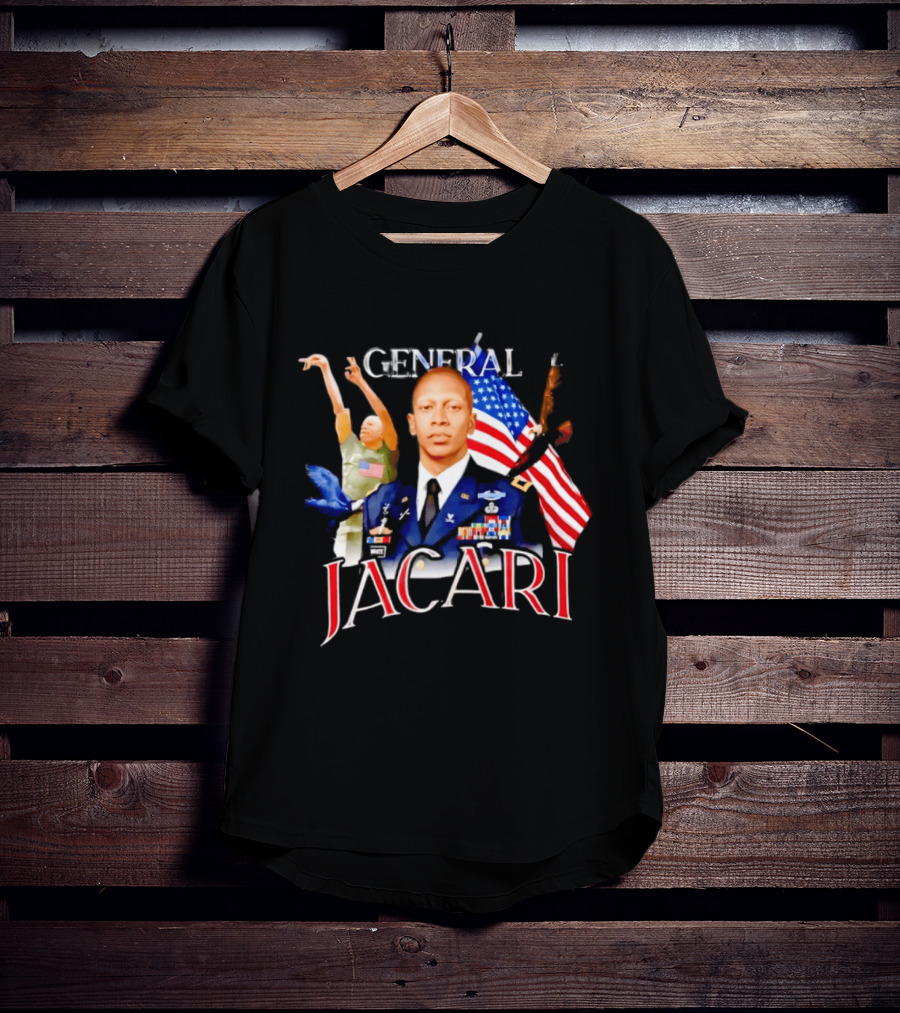 General Jacari Virginia Cavaliers USA Flag Basketball T-Shirt