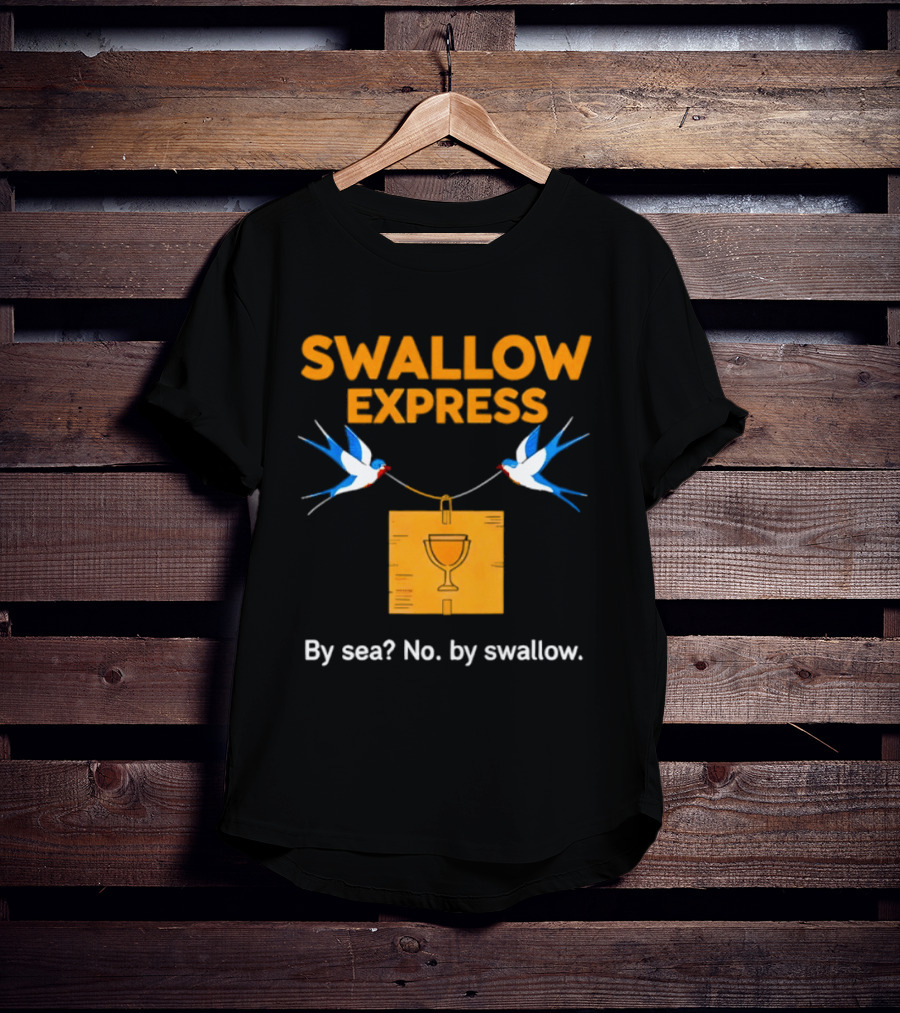 Swallow Express By Sea No By Swallow Classic Birds Carrying Orange Box T-Shirt