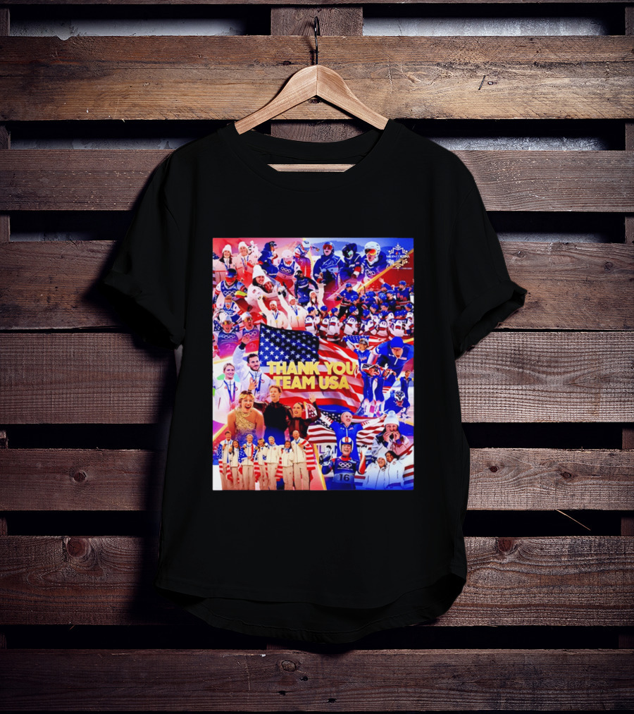 Thank You Team USA Gold Medals U.S Winter Olympics History 2026 T-Shirt