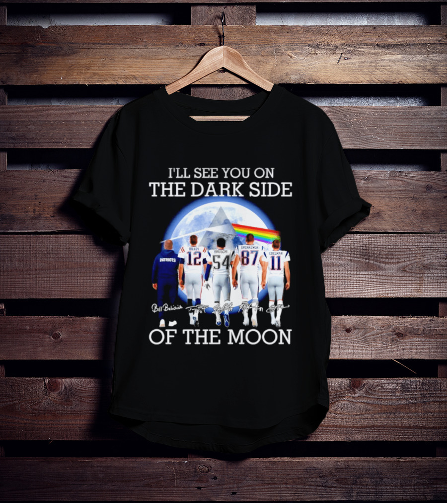 Patriots Brady Gronkowski Edelman Dark Side Of The Moon T-Shirt