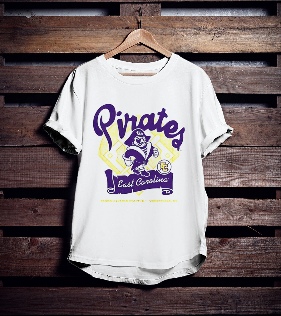 East Carolina Pirates ECU Bold Mascot And Shield T-Shirt
