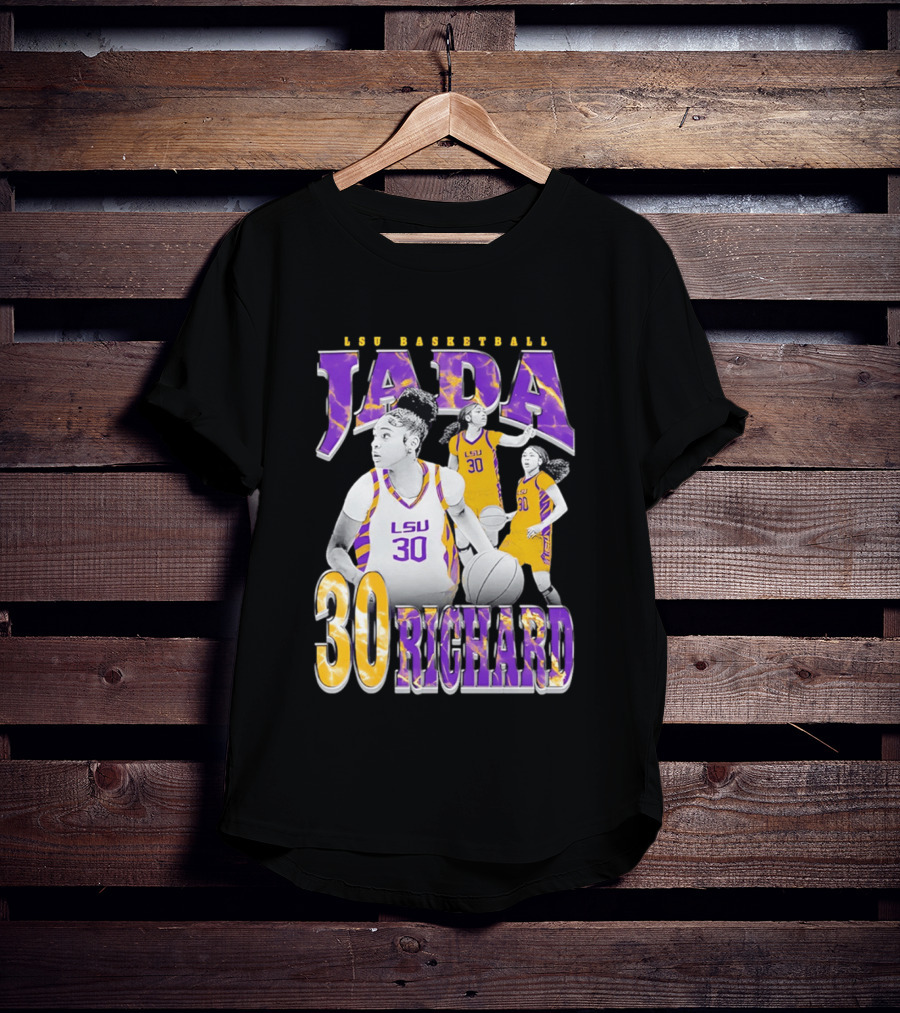 LSU Basketball Jada Richard 30 LSU Tigers Retro 90s T-Shirt