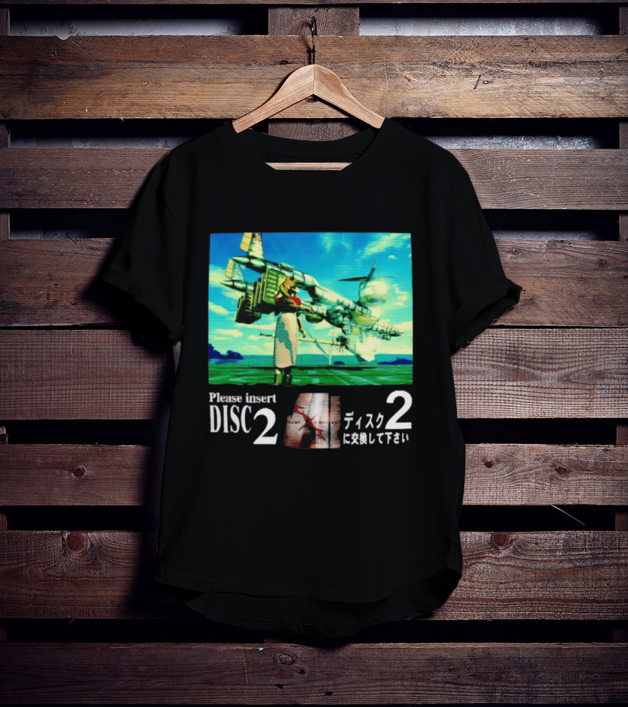 Please Insert Disc 2 Retro Anime Video Game Aesthetic T-Shirt
