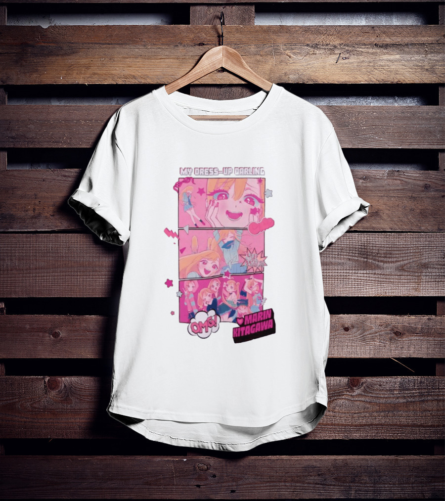 OMG Marin Kitagawa My Dress Up Darling Manga Panels T-Shirt