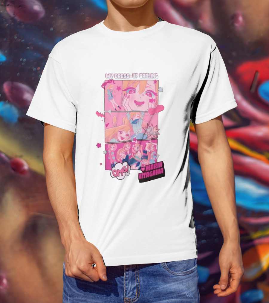 OMG Marin Kitagawa My Dress Up Darling Manga Panels T-Shirt