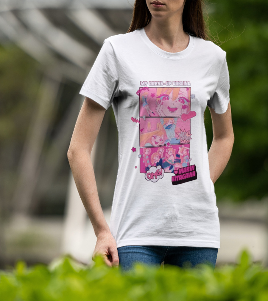 OMG Marin Kitagawa My Dress Up Darling Manga Panels T-Shirt