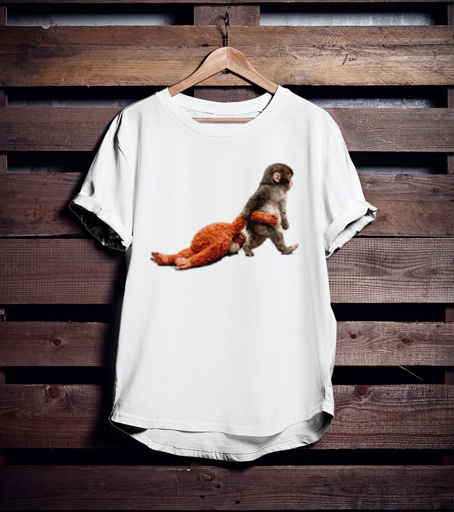 Punch The Monkey Baby Monkey Dragging Toy T-Shirt