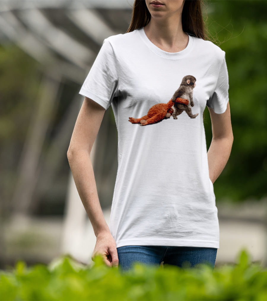 Punch The Monkey Baby Monkey Dragging Toy T-Shirt