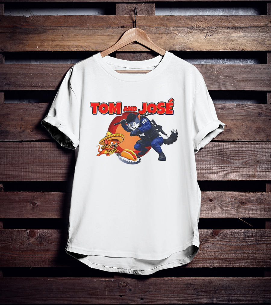 Tom And José ICE Chase Fiesta Hat Taco Moon T-Shirt