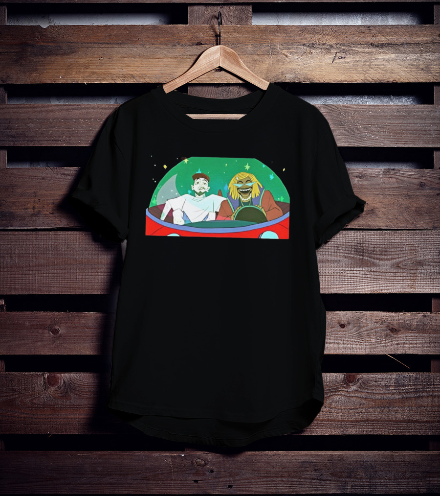 Mac Miller Thundercat She Knows Too Much Animated Illustration In Space Car T-Shirt
