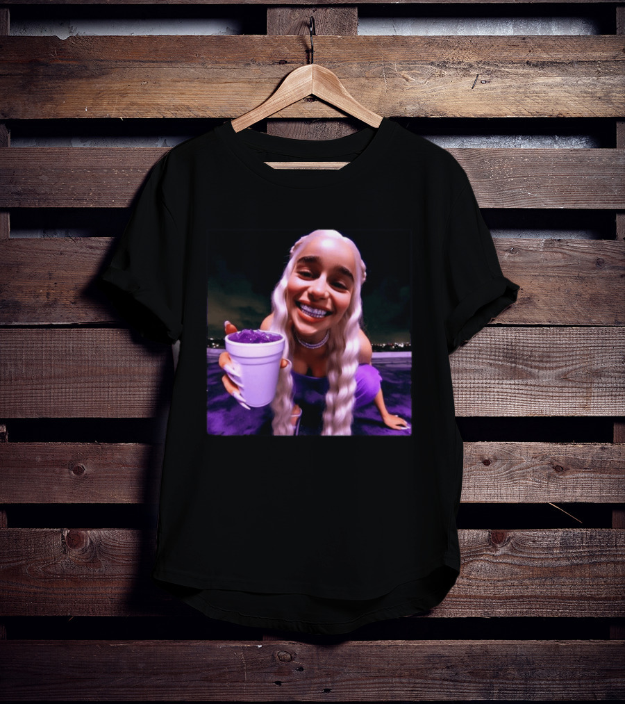 Nicolas Vans Emilia Clarke Daenerys Targaryen Grills And Purple Drink T-Shirt