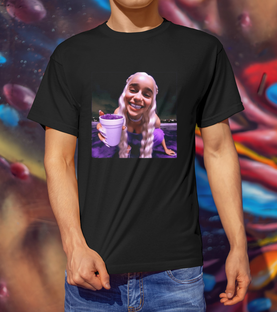 Nicolas Vans Emilia Clarke Daenerys Targaryen Grills And Purple Drink T-Shirt
