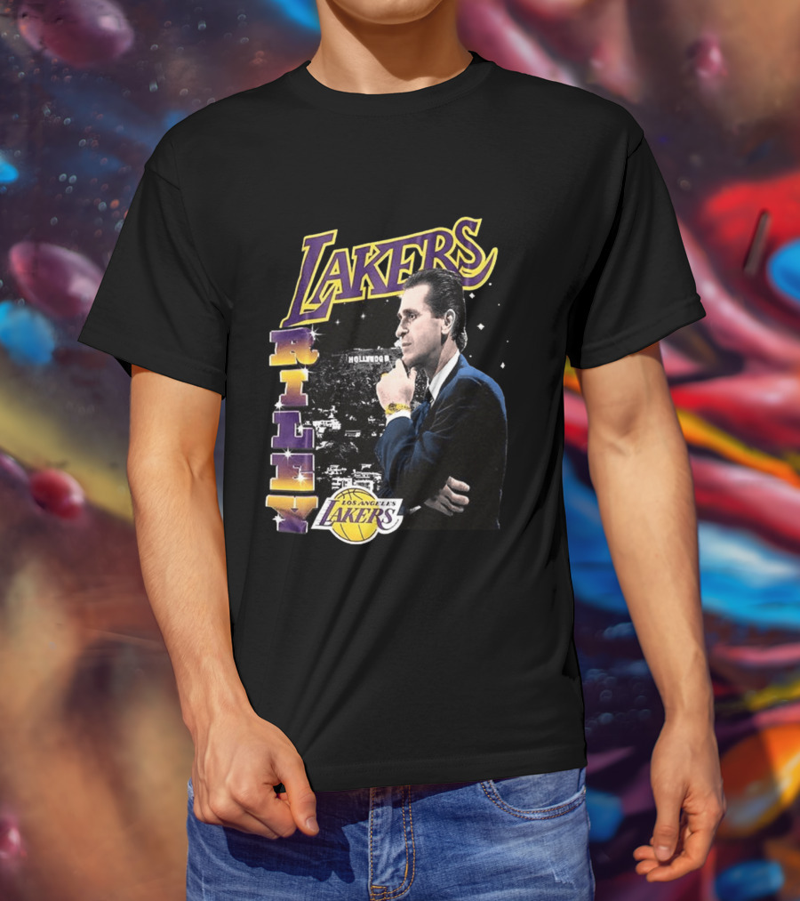 Los Angeles Lakers Pat Riley Hollywood Coach 1981 1990 T-Shirt