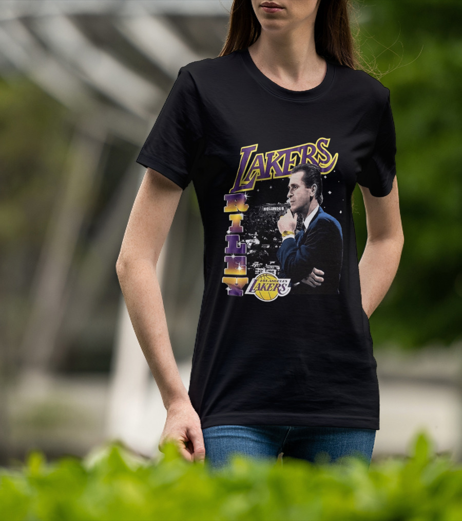 Los Angeles Lakers Pat Riley Hollywood Coach 1981 1990 T-Shirt