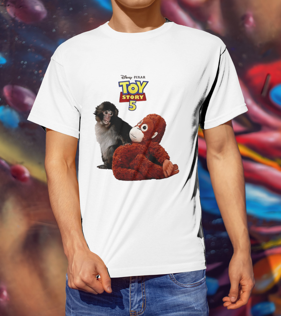 Disney Pixar Toy Story 5 Macaco Punch Stuffed Monkey T-Shirt