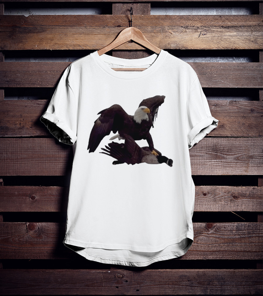 Bald Eagle Vs Goose Dominance Meme T-Shirt